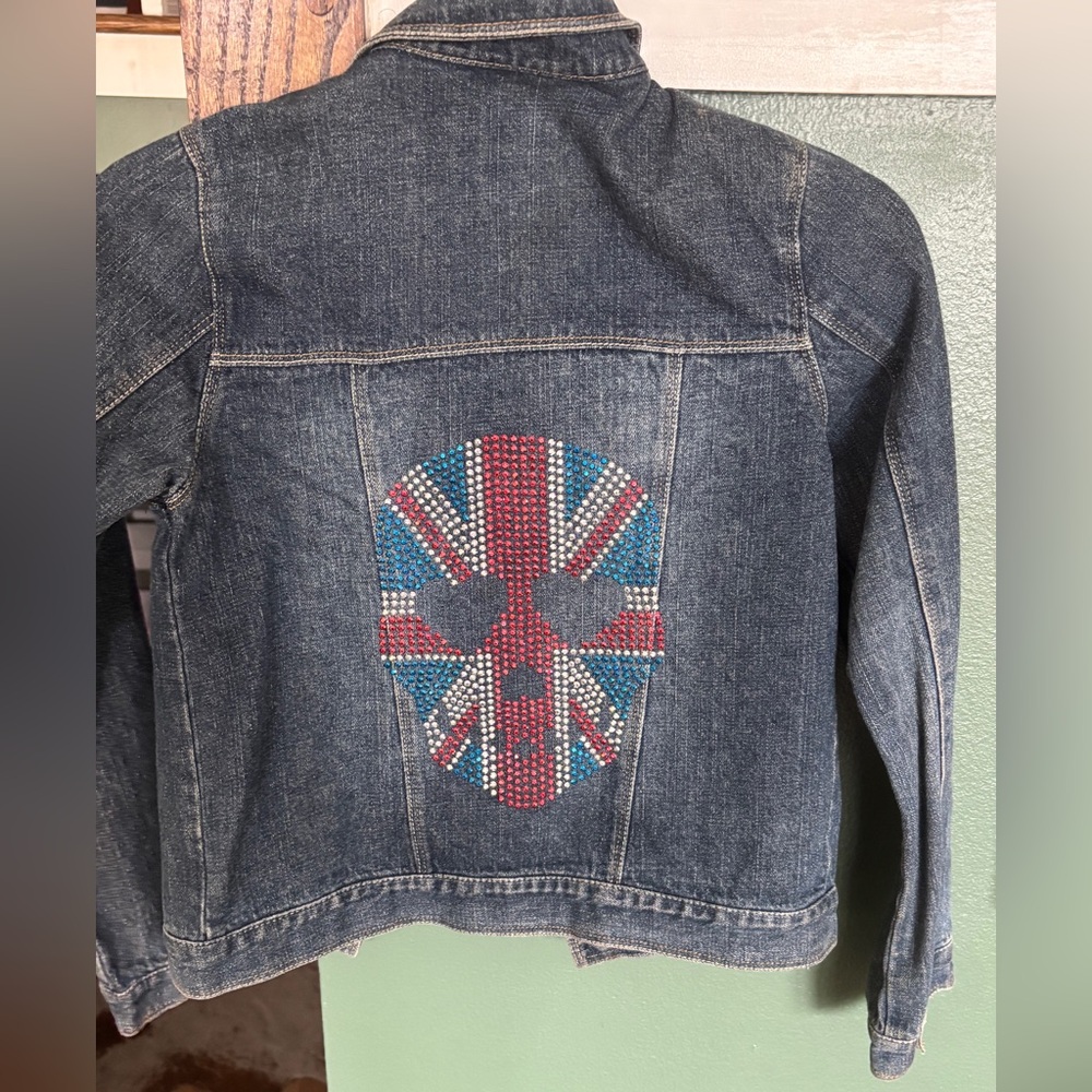 Levi’s Denim Jacket with Union Jack Skull Design